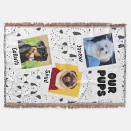 Our Pups Custom Dog 3-Photo  Deken