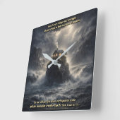 Our refuge & strength vierkante klok (Hoek)