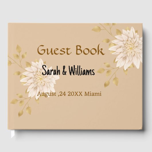 Our Rose Gold Wedding guest book Gastenboek (Voorkant)