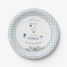 Our Silly Goose Birthday Any Age Blue  Papieren Bordje