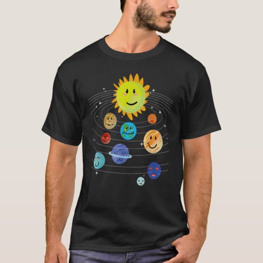Our Solar System planet Science Education Space bo T-shirt (Voorkant)