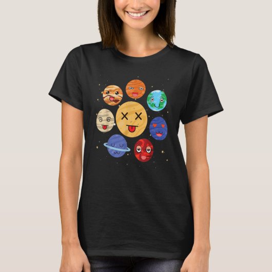 Our Solar System planet Science Education Space bo T-shirt (Voorkant)