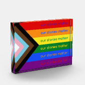 Our Stories Matter Gay Pride Intersection Rainbow Fotoblokken (Links)