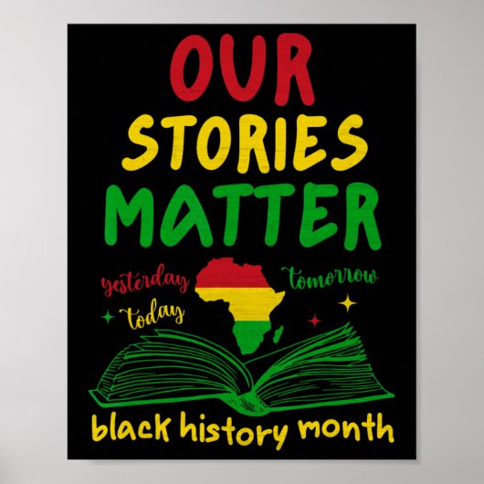 Our Stories Problem Black History Month Inspiratio Poster (Voorkant)