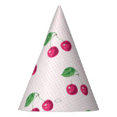 "Our Sweet Cherry" Roze & Groene Verjaardag Feesthoedjes (Links)
