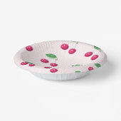 "Our Sweet Cherry" Roze & Groene Verjaardag Papieren Kommen (Gebogen)