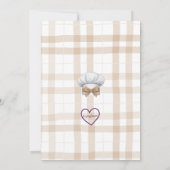 Our Sweetie Pie is One, Baking 1st Birthday Kaart (Achterkant)