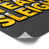 Our Team Sleighs Christmas Construction Worker In  Poster (Hoek)