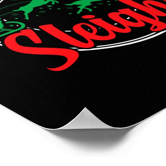 Our Team Sleighs Christmas Reindeers Santa's Long Poster (Hoek)