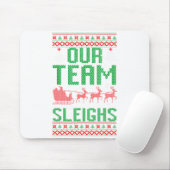 Our Team Sleighs Christmas Reindeers Santa's Muismat (Met muis)