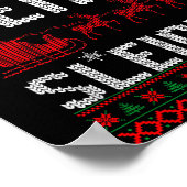 Our Team Sleighs Christmas Reindeers Santa's  Poster (Hoek)