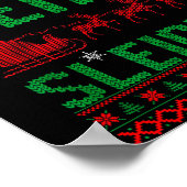 Our Team Sleighs Christmas Reindeers Santa's  Poster (Hoek)