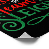 Our Team Sleighs Christmas Reindeers Santa's Worke Poster (Hoek)