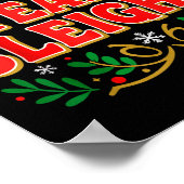 Our Team Sleighs Christmas Shirts, Festive Office  Poster (Hoek)