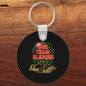 Our Team Sleighs Christmas Shirts, Festive Office  Sleutelhanger (Voorkant)