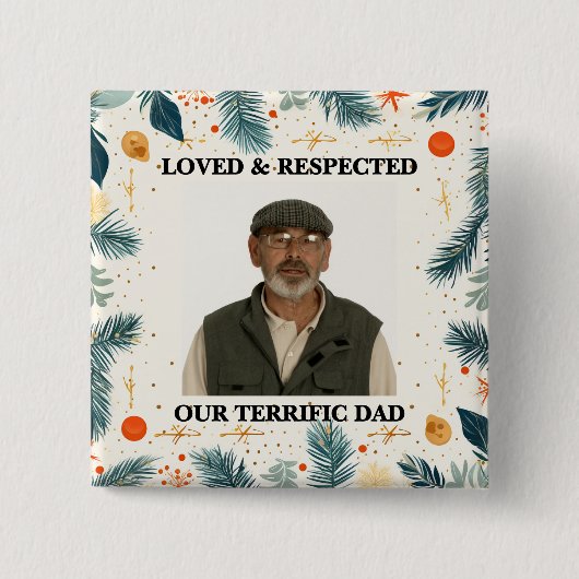 Our Terrific Dad™ Button (Customize It!) (Voorkant)