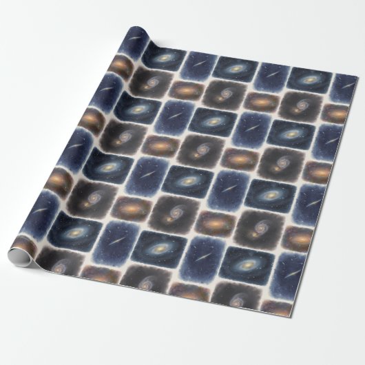 Our Watercolor Universe Wrapping Paper Cadeaupapier (Uitgerold)