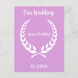 Our wedding briefkaart