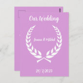 Our wedding briefkaart (Voorkant / Achterkant)