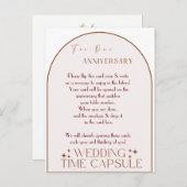 Our Wedding Time Capsule Advieskaart (Voorkant / Achterkant)