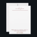 Our Wedding Time Capsule Advieskaart<br><div class="desc">Your guests will be instructed to write you a note for the anniversary that matches their table number. For example,  table 8 will write you a note that you will wait to open until your 8th wedding anniversary</div>