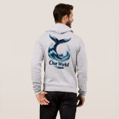 Our World Whale Tail Ocean Conservation Hoodie (Achterkant volledig)