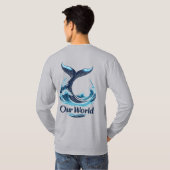 Our World Whale Tail Ocean Conservation T-shirt (Achterkant volledig)
