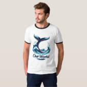 Our World Whale Tail Ocean Conservation T-shirt (Voorkant volledig)