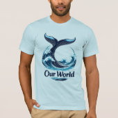 Our World Whale Tail Ocean Conservation T-shirt (Voorkant)