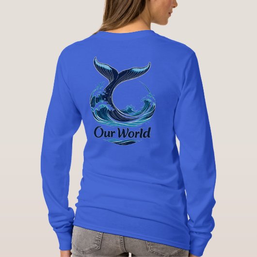 Our World Whale Tail Ocean Conservation T-shirt (Achterkant)