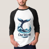 Our World Whale Tail Ocean Conservation T-shirt (Voorkant)