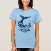 Our World Whale Tail Ocean Conservation T-shirt (Voorkant)