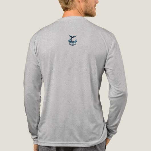 Our World Whale Tail Ocean Conservation Tri-Blend Shirt (Achterkant volledig)