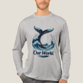 Our World Whale Tail Ocean Conservation Tri-Blend Shirt (Voorkant volledig)