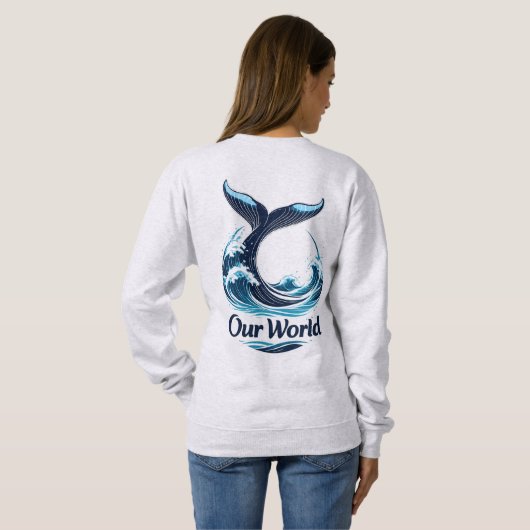 Our World Whale Tail Ocean Conservation Trui (Achterkant volledig)