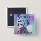 Ourania's Planetarium van de Verbeelding Vierkante Button 5,1 Cm (Voorkant /achterkant)
