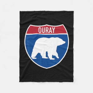 Ouray Colorado Beer Co Highway Interstate Bord Sou Fleece Deken