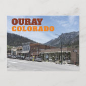Ouray, Colorado binnenstad straat met bergen Briefkaart (Voorkant)