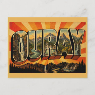 Ouray Colorado Box Canyon Berg Kunst Briefkaart