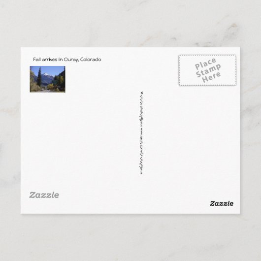 Ouray, Colorado Briefkaart (Achterkant)