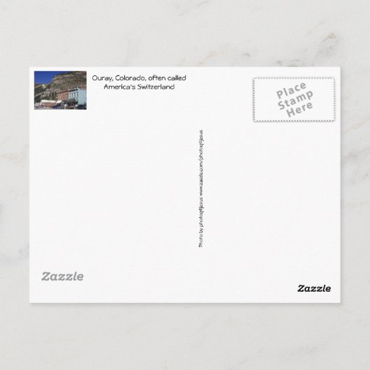 Ouray, Colorado Briefkaart (Achterkant)