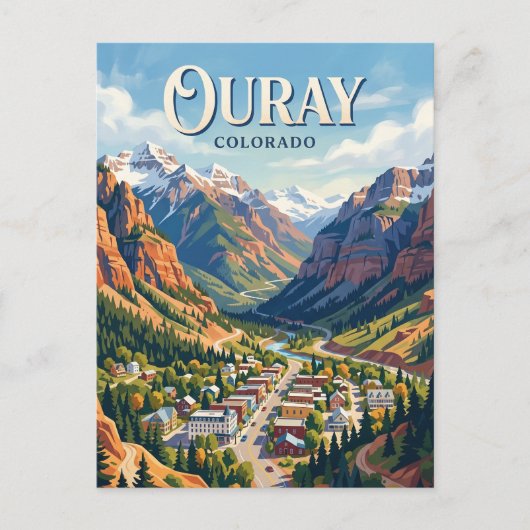 Ouray Colorado Briefkaart (Voorkant)
