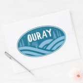 Ouray Colorado buitenshuis Ovale Sticker (Envelop)