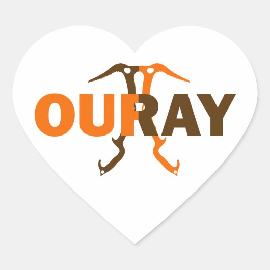 Ouray Colorado Hart Sticker (Voorkant)