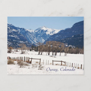 Ouray, Colorado in de winter Briefkaart