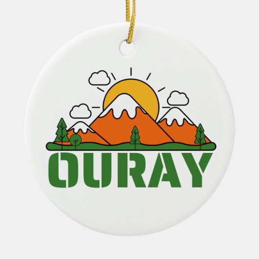 OURAY COLORADO KERAMISCH ORNAMENT (Voorkant)
