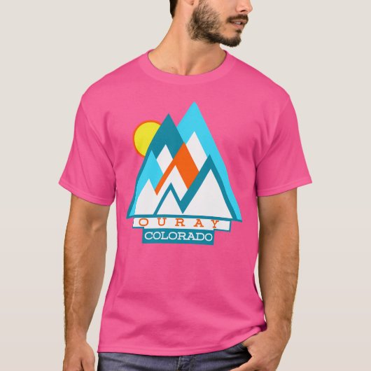 Ouray Colorado  Mountain Love Actief T-shirt (Voorkant)