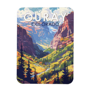 Ouray Colorado Reizen Kunst Vintage Magneet