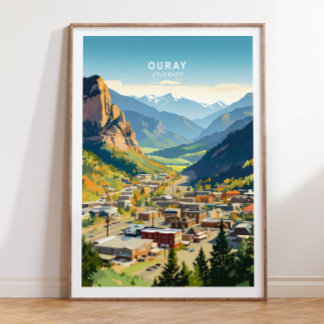 Ouray Travel Poster, Ouray Colorado Poster, Ouray Poster