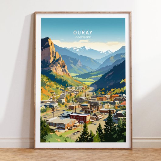 Ouray Travel Poster, Ouray Colorado Poster, Ouray Poster